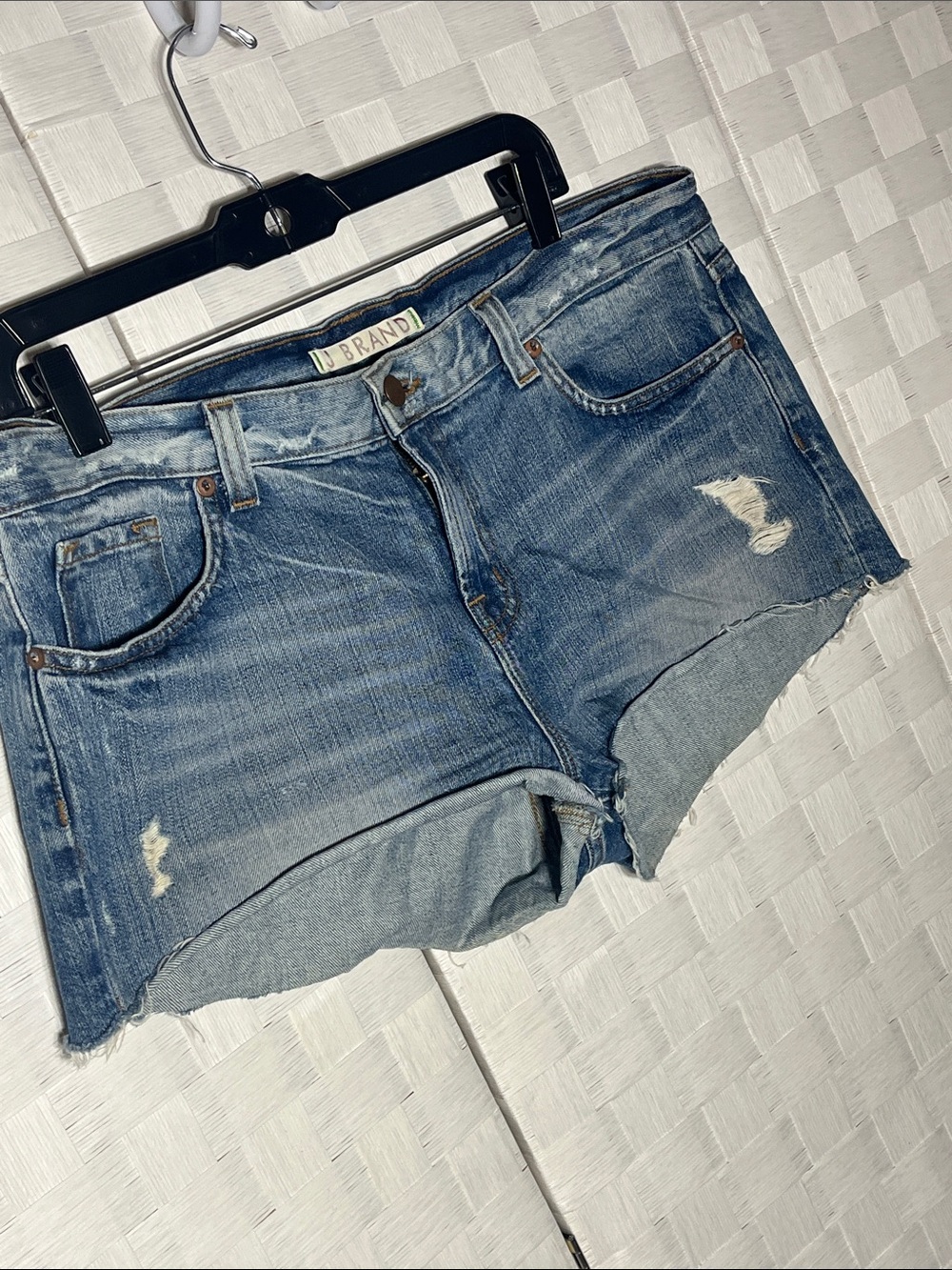 J Brand Vintage Blue Distressed Denim Shorts Style Nimes 31